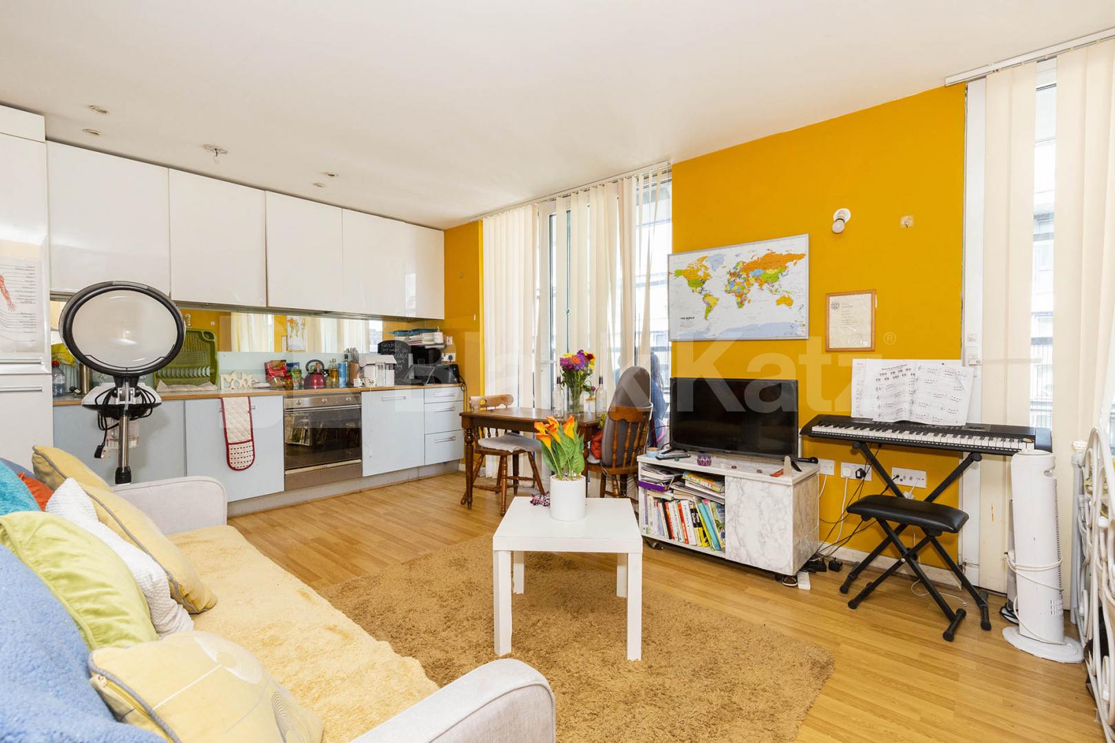 Located within a new development is this large studio with a balcony  Blake Building, New River Village, Crouch End / Hornsey